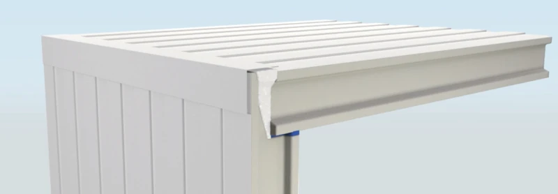 Sandwich panel top connection Sandwich panel top connection